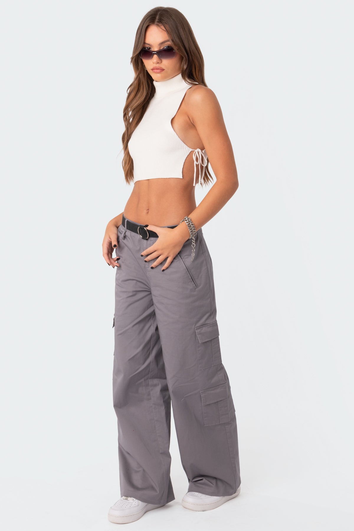Knitted Side Lace-Up Top - Image 4