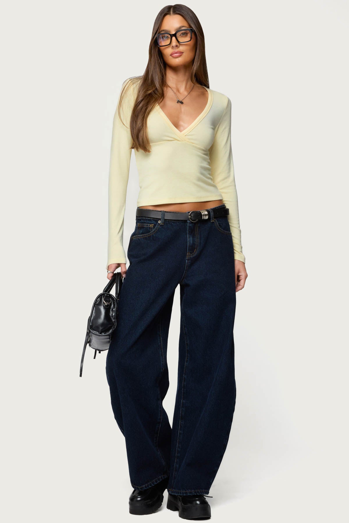 Doron V Neck Long Sleeve Top - Image 2