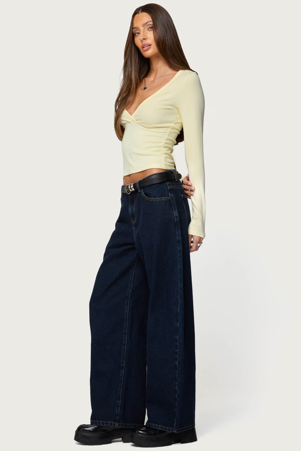 Doron V Neck Long Sleeve Top - Image 4