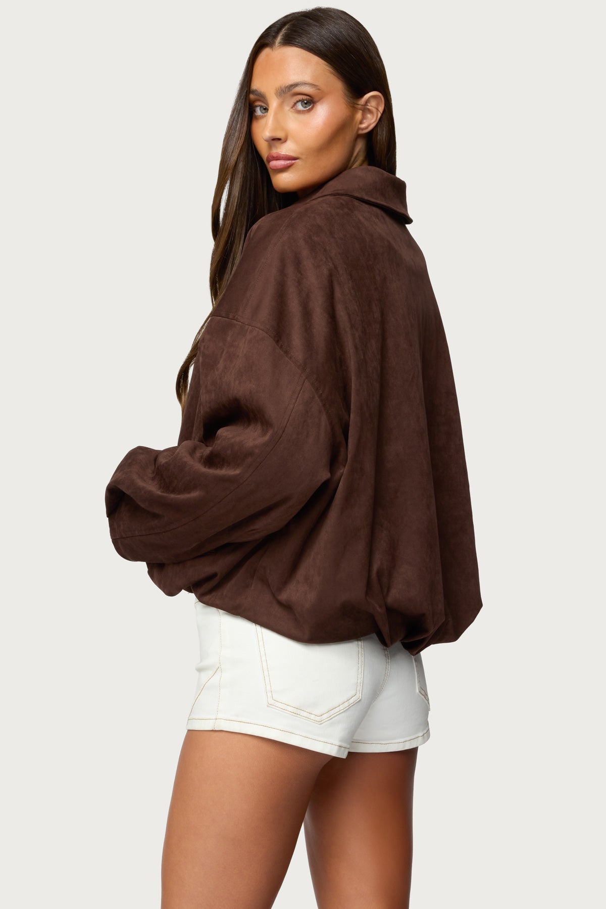 Alberta Faux Suede Bubble Jacket - Image 5