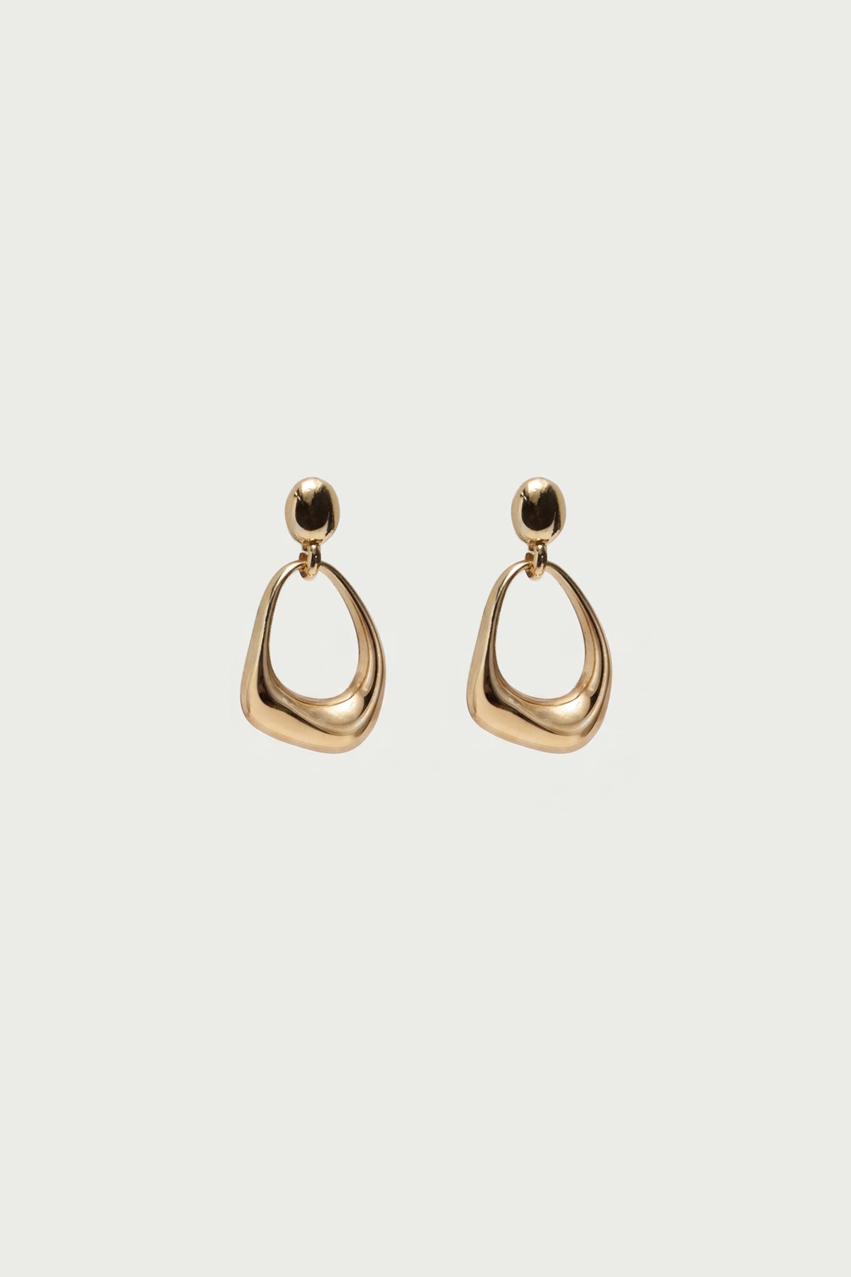 Abstract Oval Dangle Earrings - Image 2