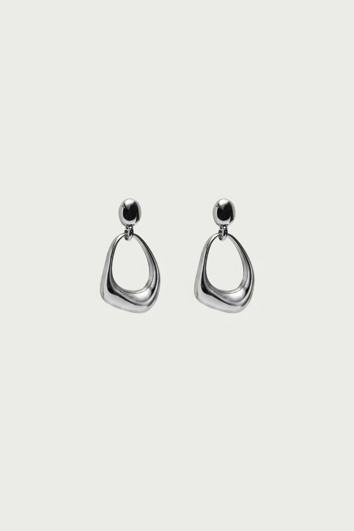 Abstract Oval Dangle Earrings - Image 2