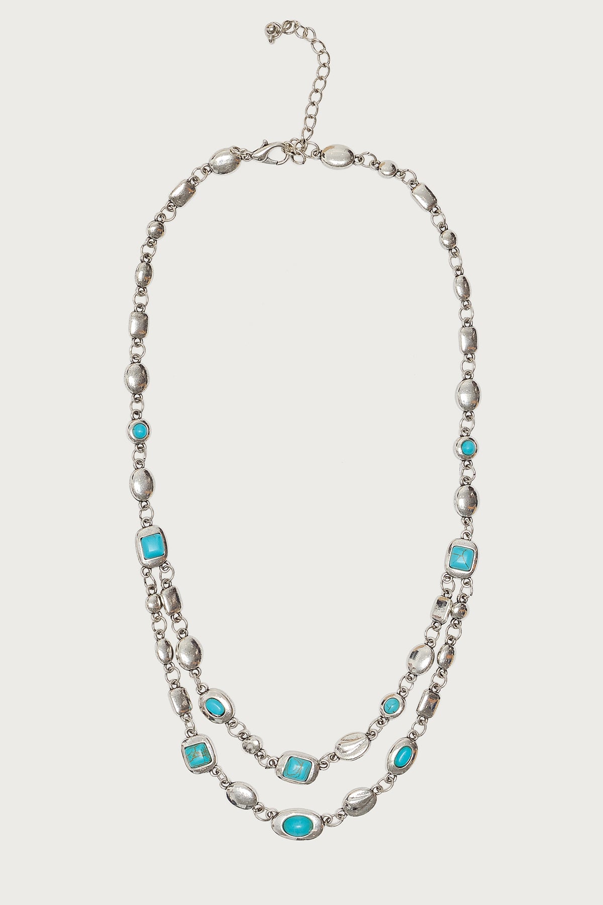 Mixed Gemstone Layered Necklace - Image 2