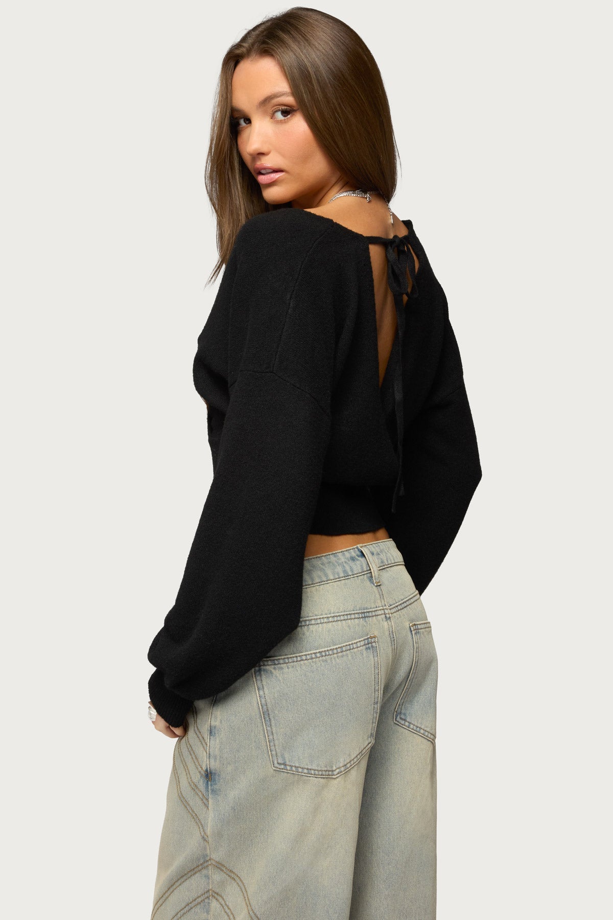 Lillia V Neck Wrap Sweater - Image 4