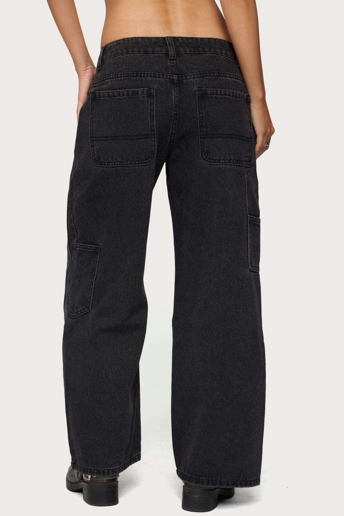 Petite Ayla Low Rise Baggy Carpenter Jeans - Image 5
