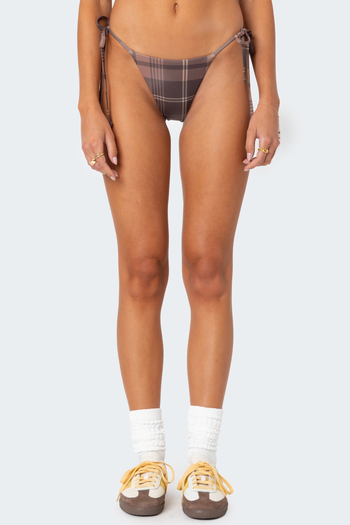 Wilhelmina Plaid String Bikini Bottom - Image 2