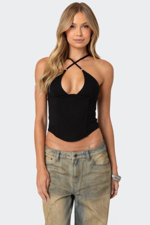 Lou Crossover Beaded Corset