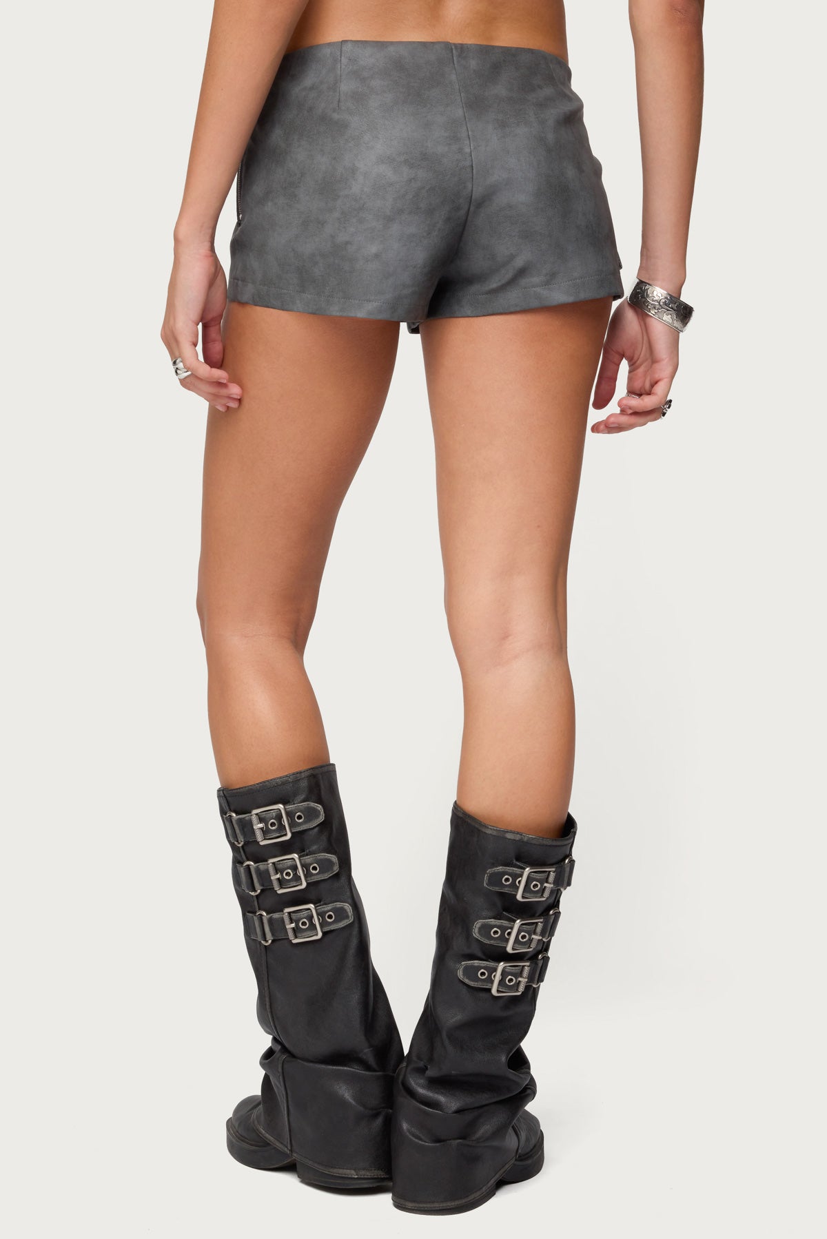 Houston Faux Leather Cargo Shorts - Image 5