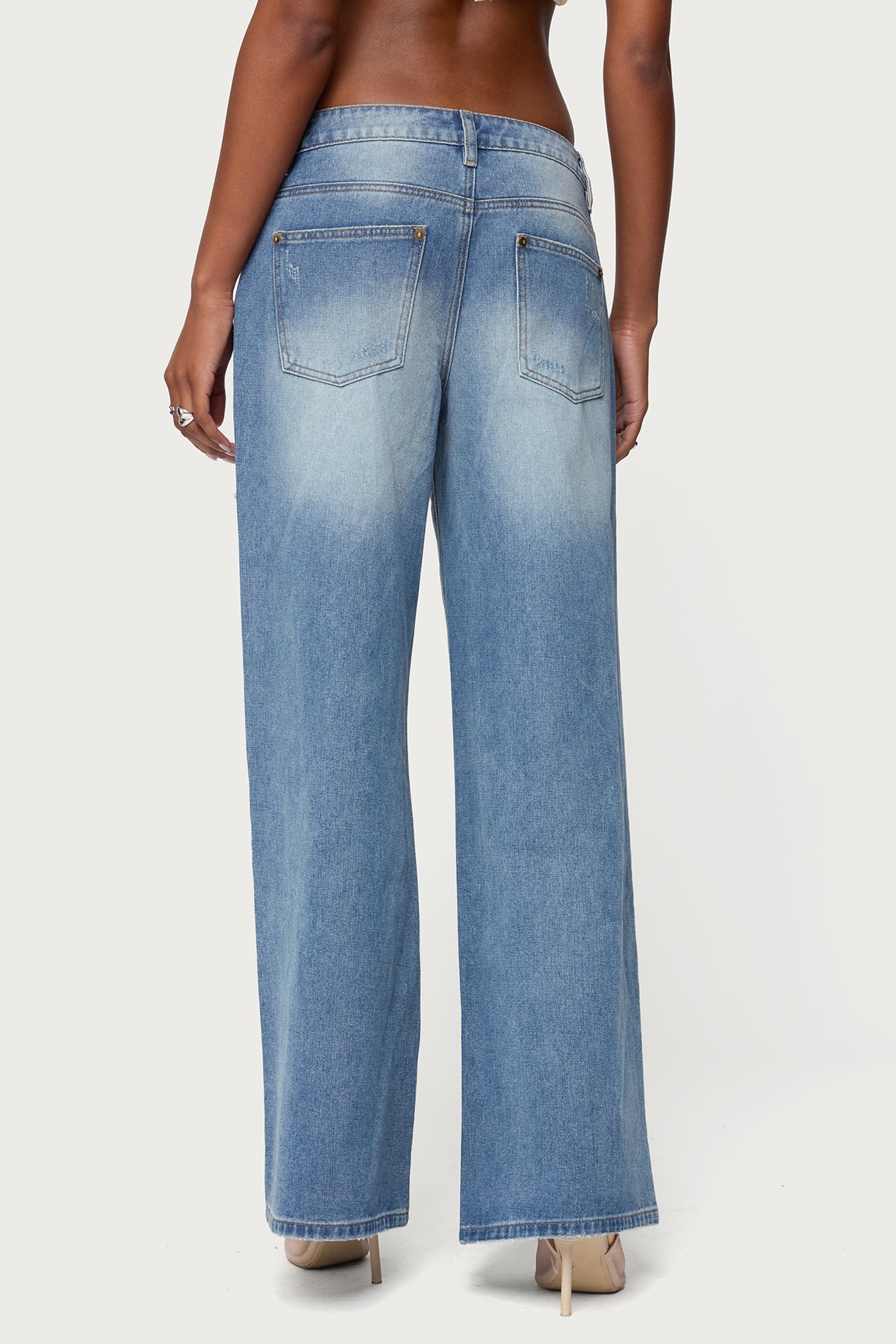 Frye Distressed Low Rise Baggy Jeans - Image 5