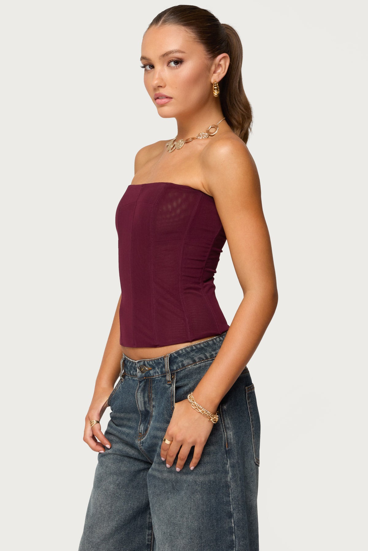 Reed Sheer Mesh Corset - Image 3