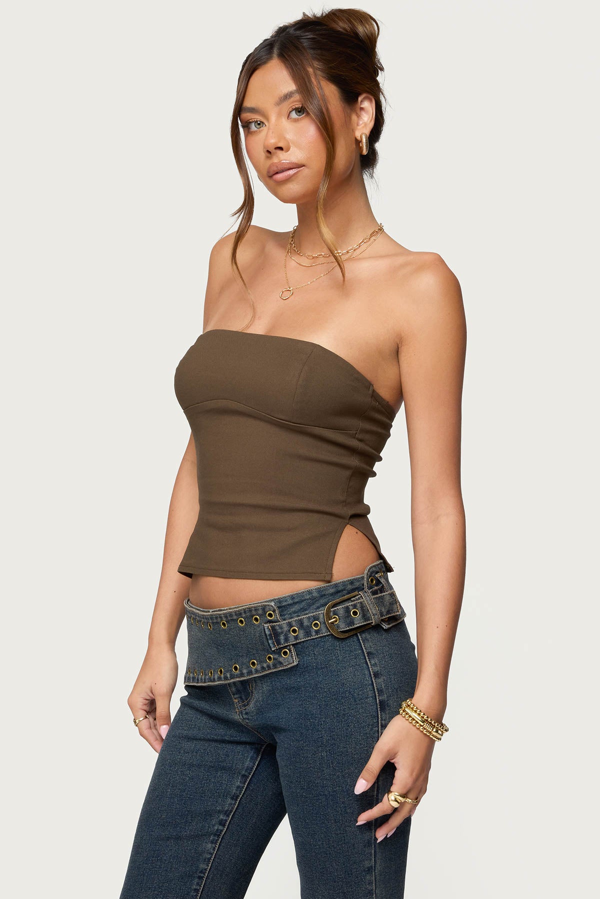 Sade Strapless Side Slit Top - Image 3
