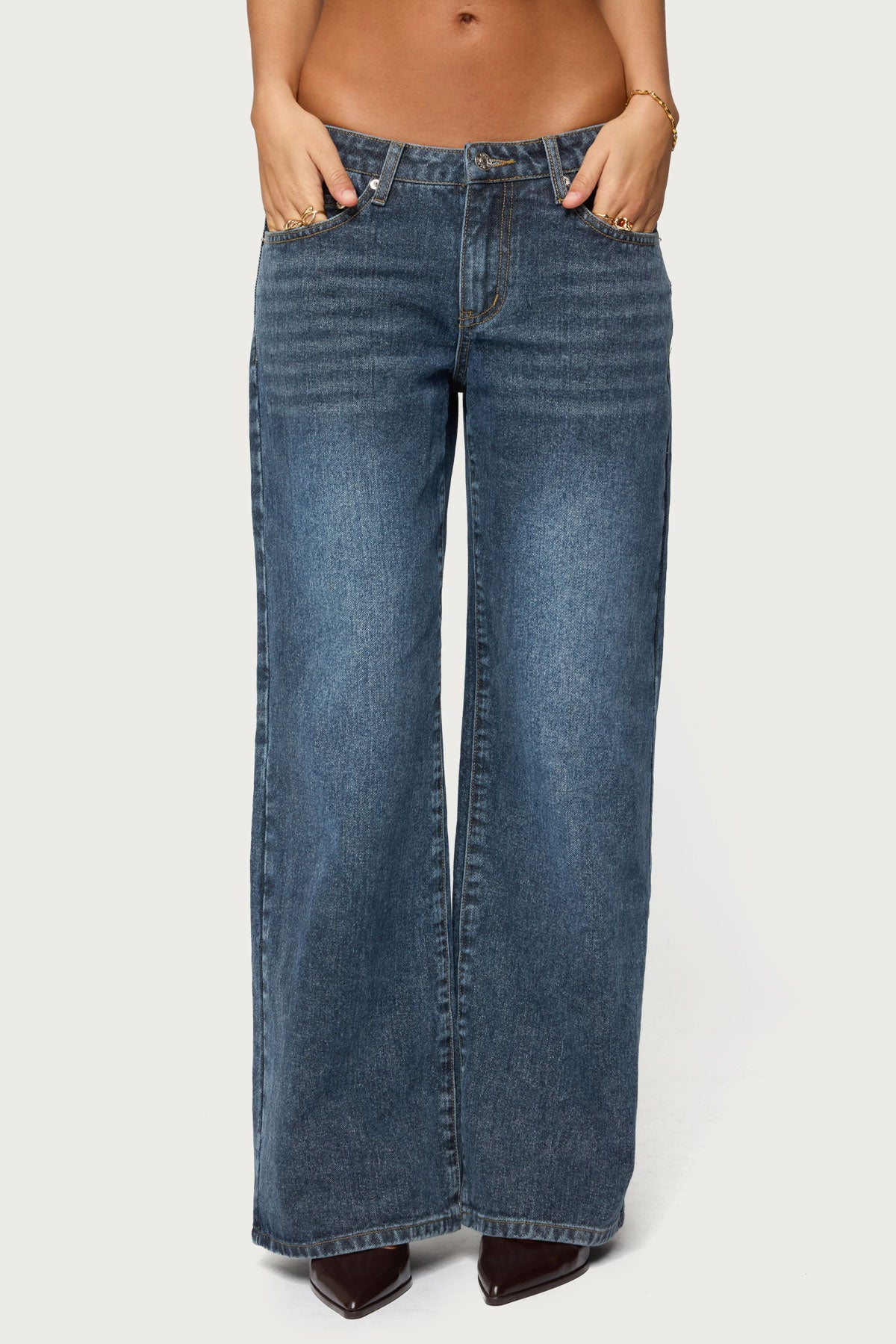 1980 Leopard Patch Low Rise Baggy Jeans - Image 2