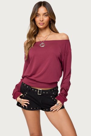 Nannie Off Shoulder Oversized Top