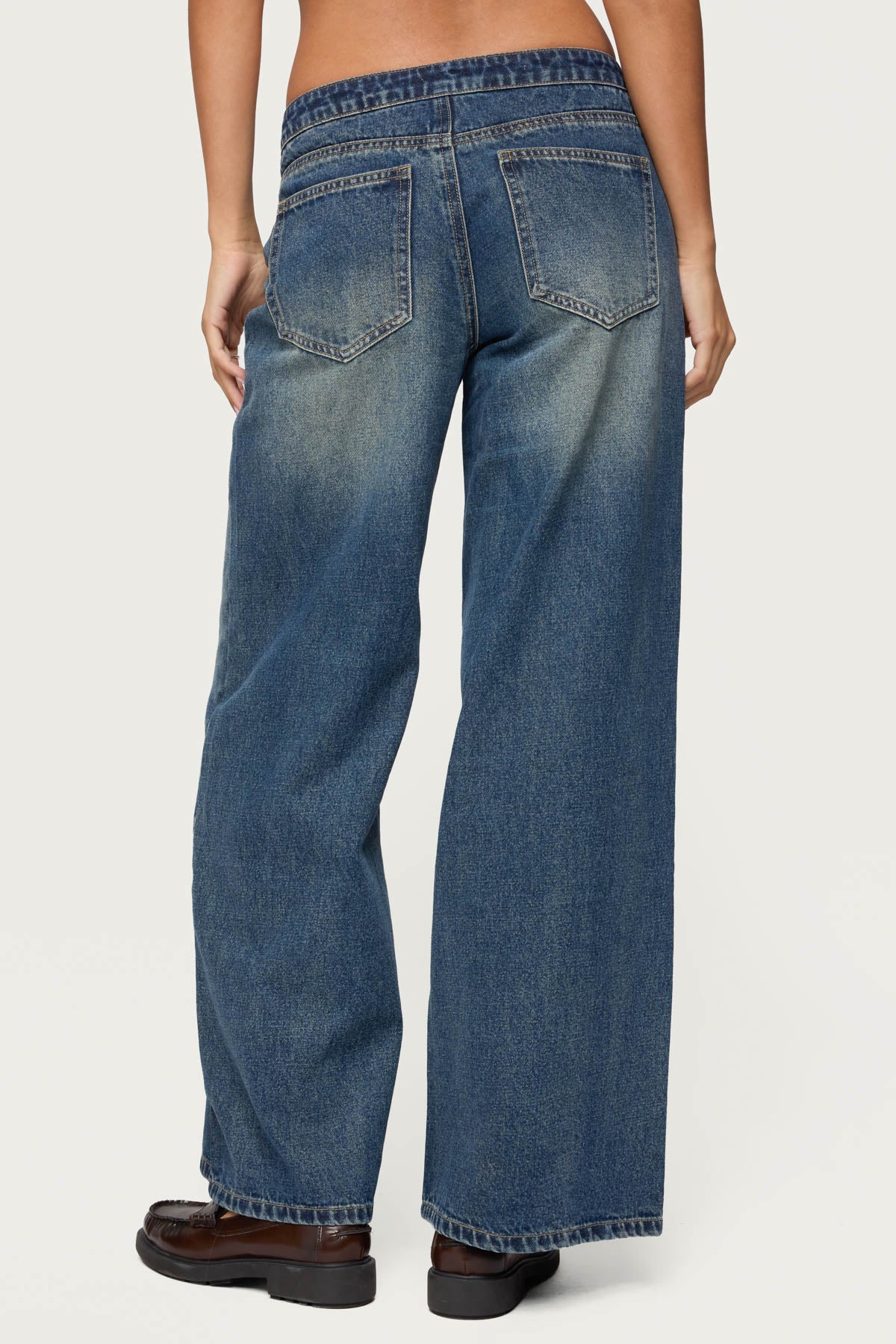 Niah Lace Up Low Rise Baggy Jeans - Image 4