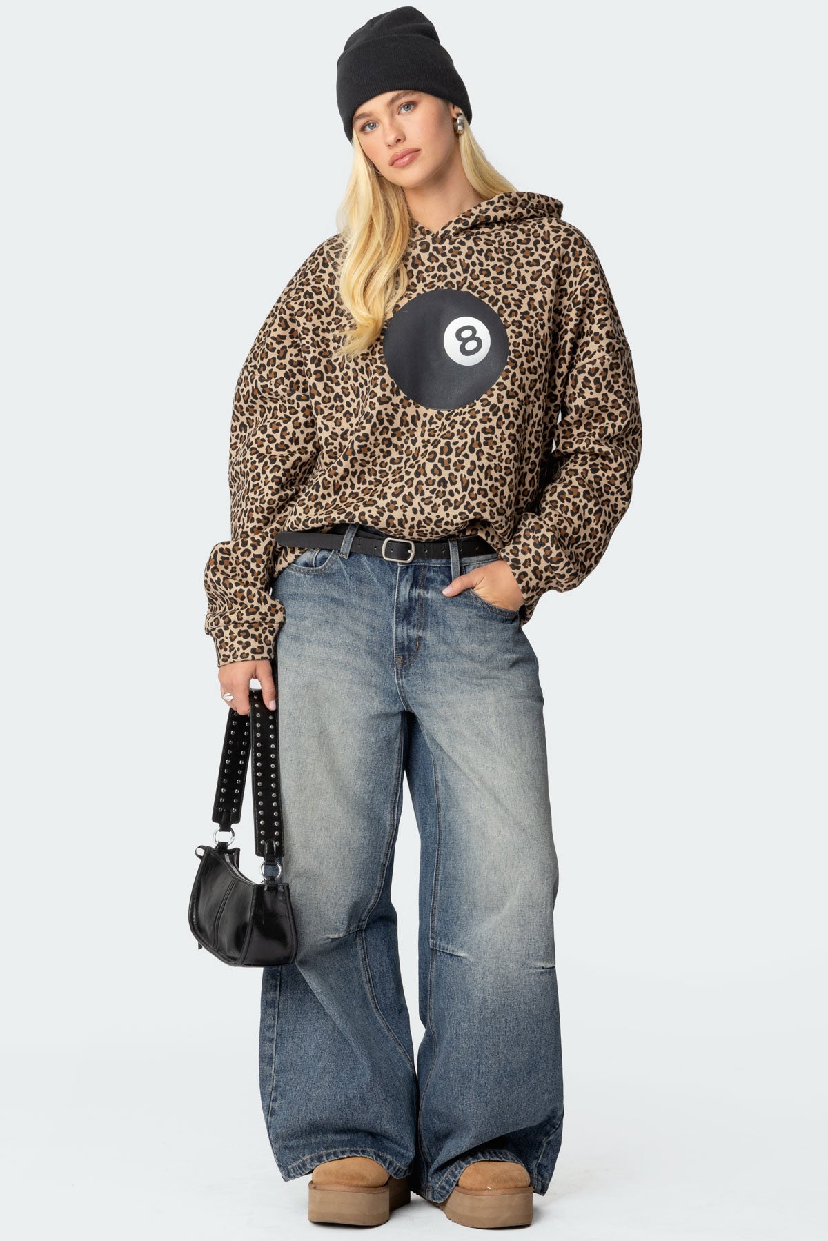 Leopard 8 Ball Oversized Hoodie - Image 2