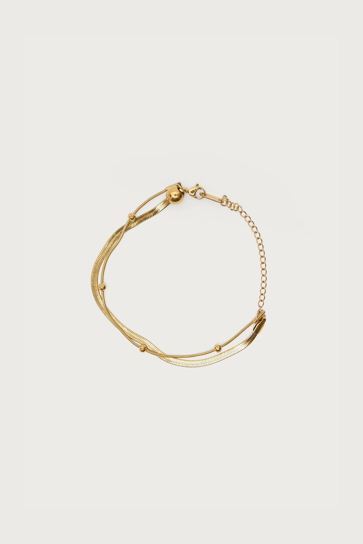 Layered Chain & Bead Bracelet - Image 2