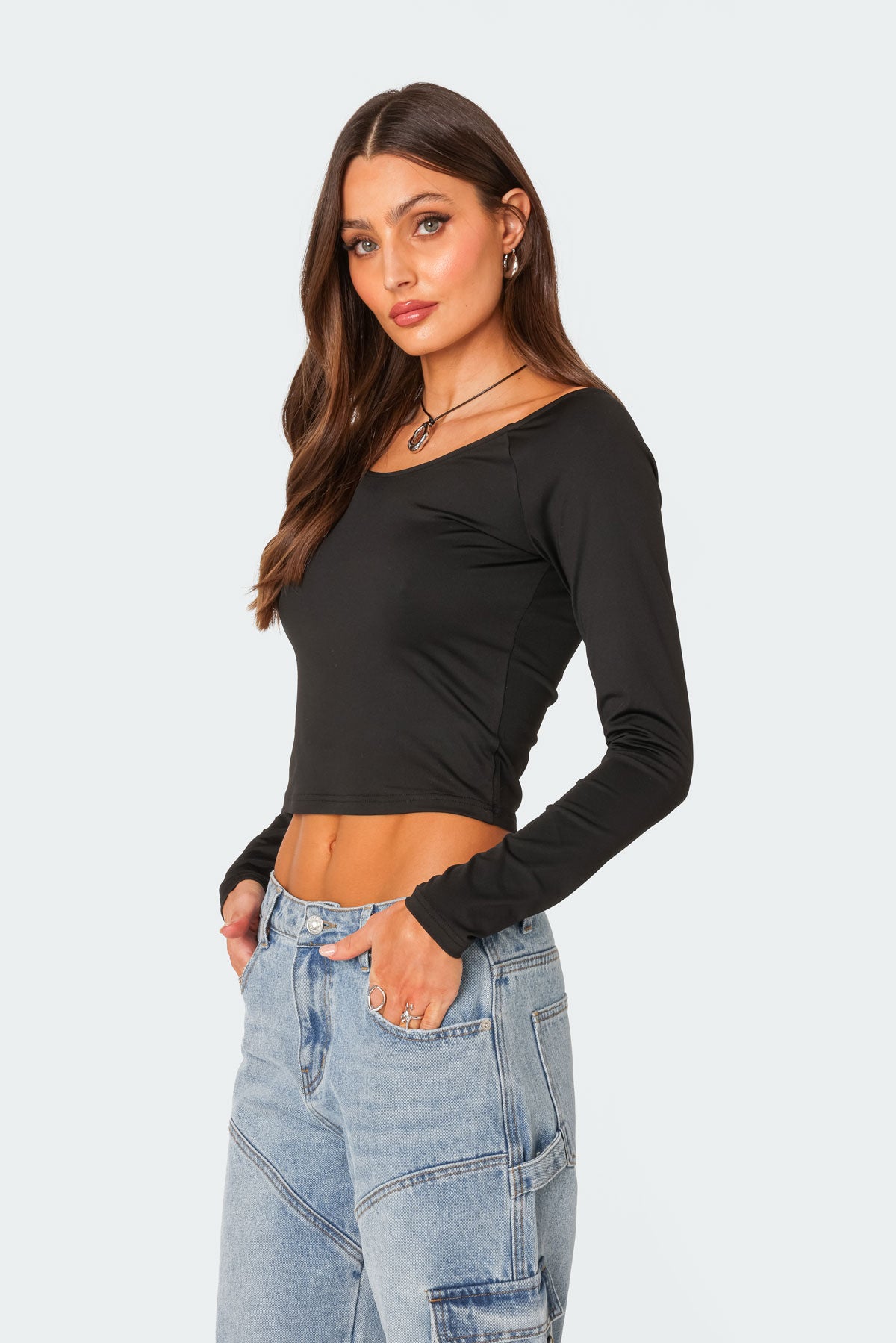 Tahlia V Neck Off Shoulder Top - Image 4