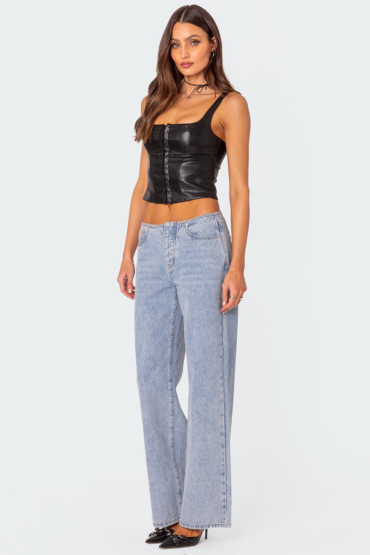 Simone Faux Leather Corset - Image 3