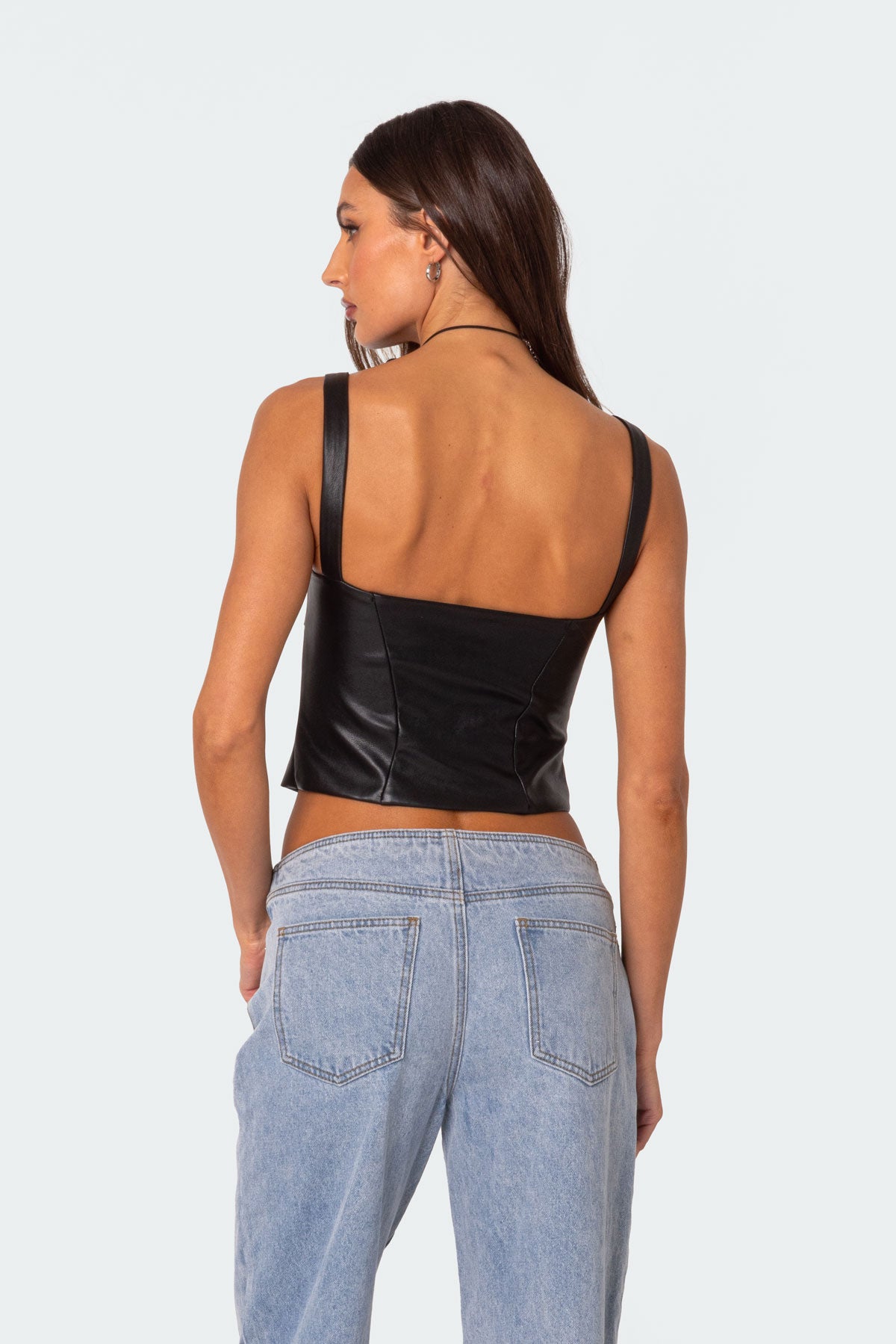 Simone Faux Leather Corset - Image 5