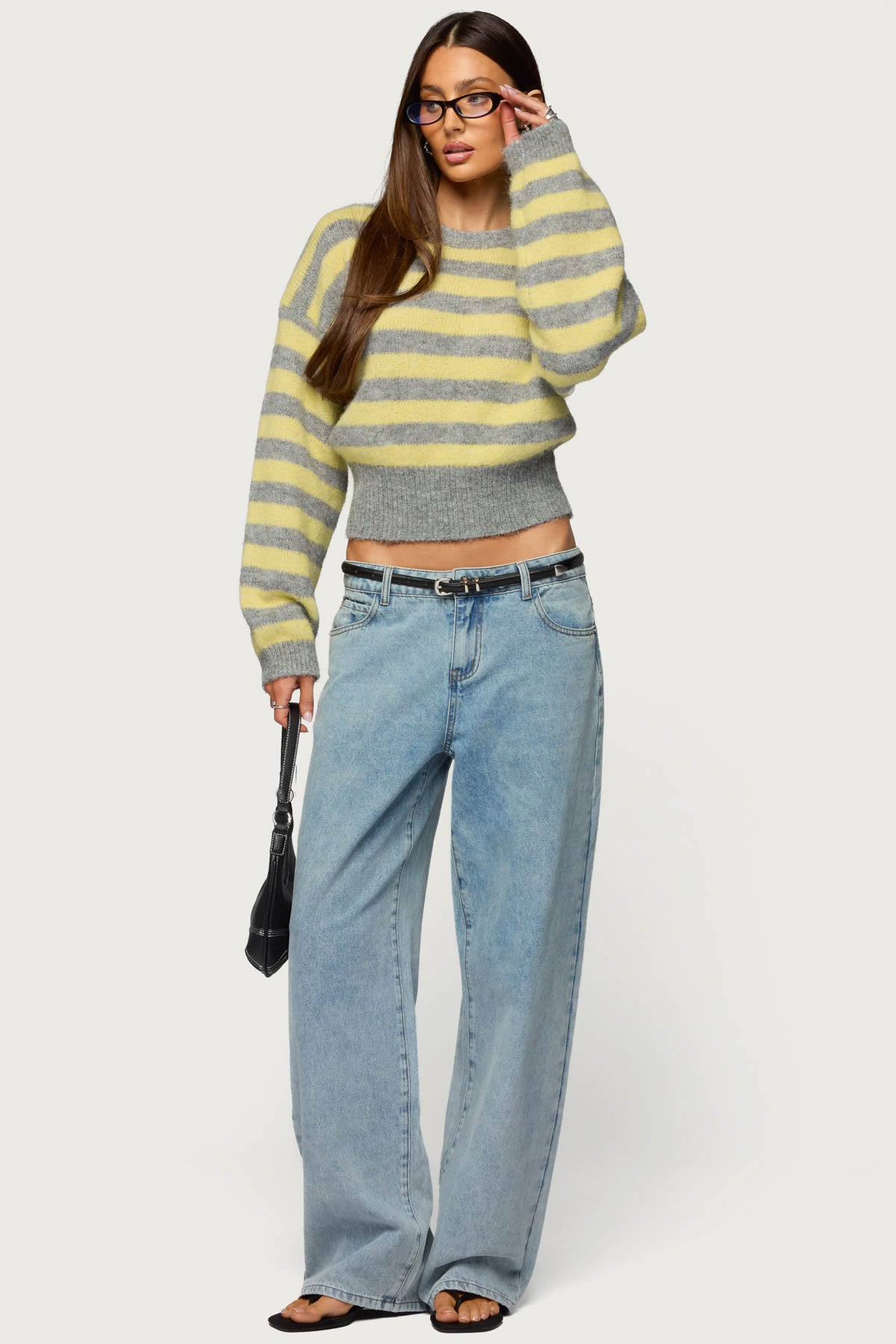 Penelope Fuzzy Striped Sweater - Image 3