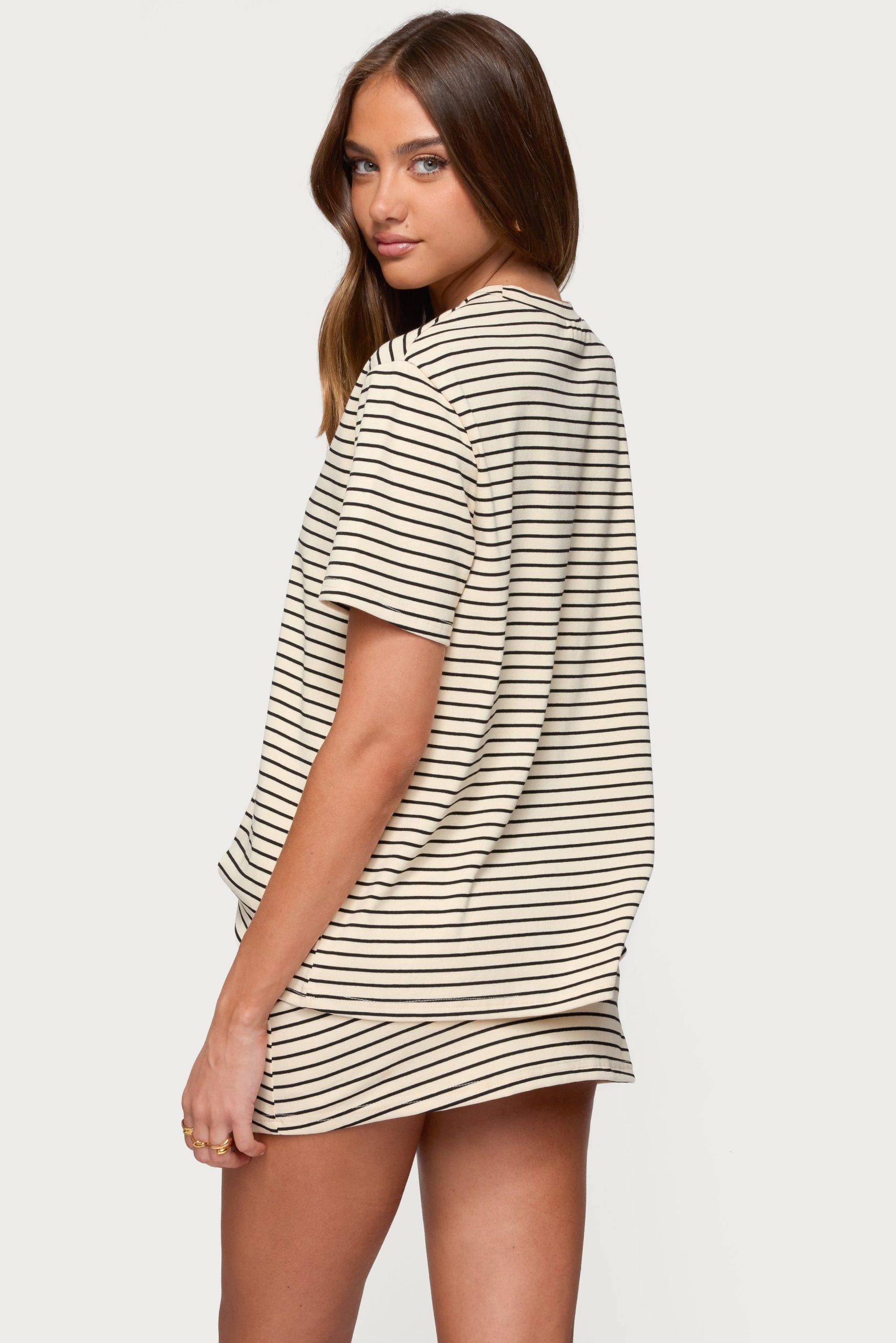 Brena Striped Oversized T Shirt - Image 5