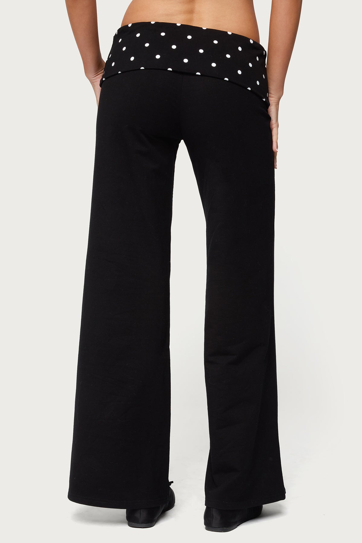 Petite Reeva Polka Dot Foldover Pants - Image 5