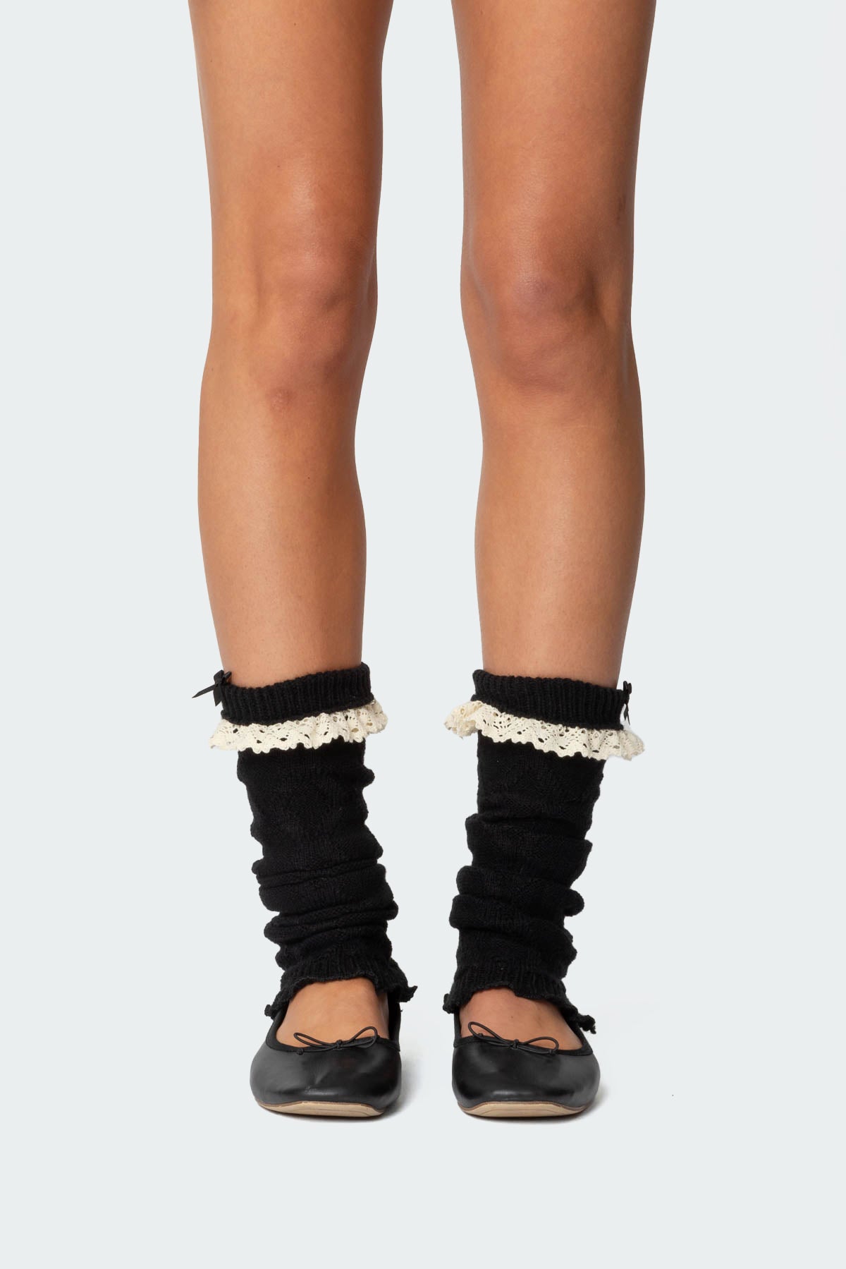 Lacey Frill Knit Leg Warmers - Image 2