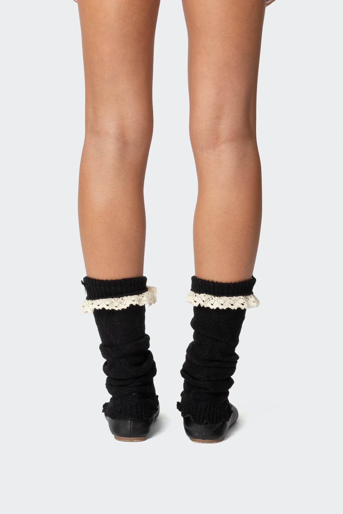 Lacey Frill Knit Leg Warmers - Image 3