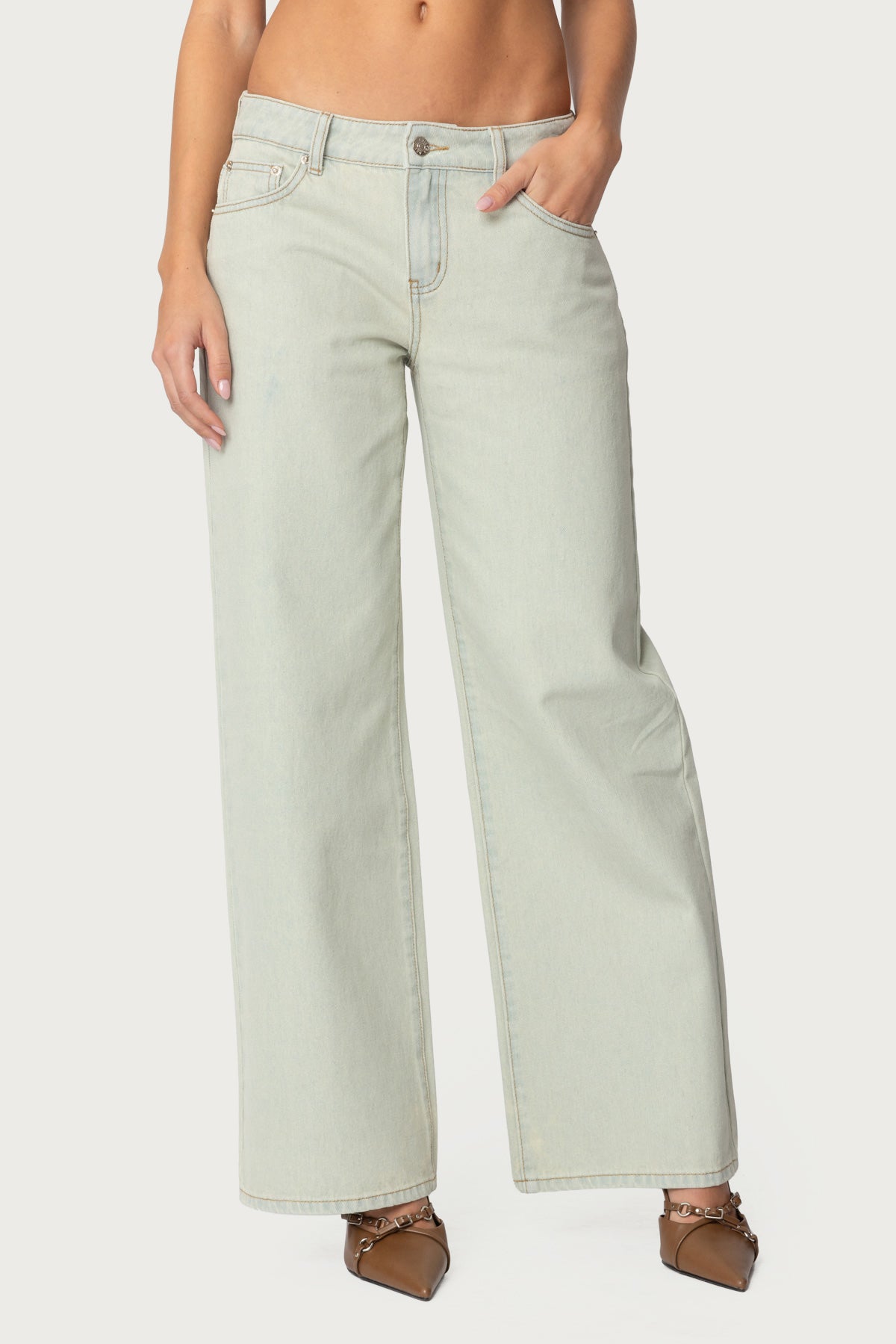 Raelynn Washed Low Rise Baggy Jeans - Image 2