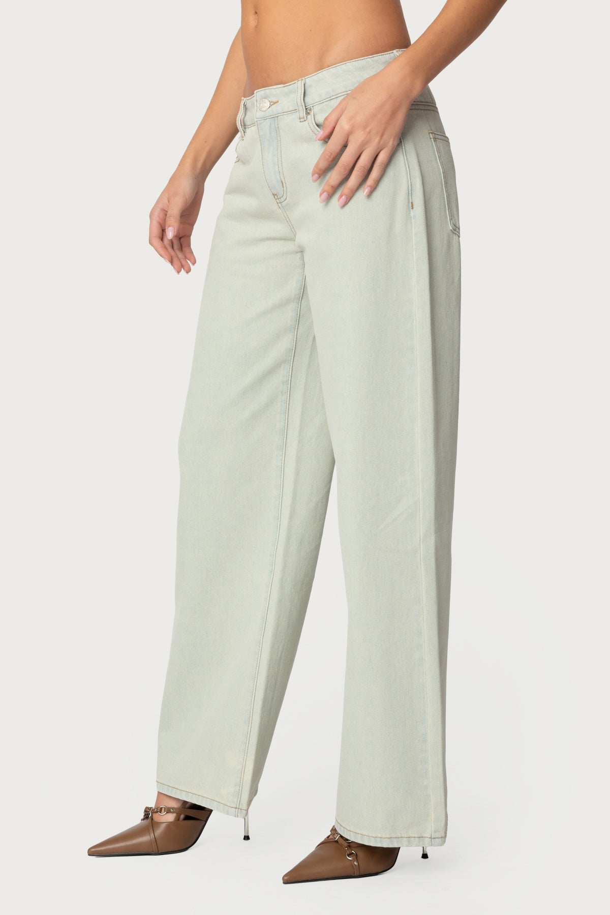 Raelynn Washed Low Rise Baggy Jeans - Image 4