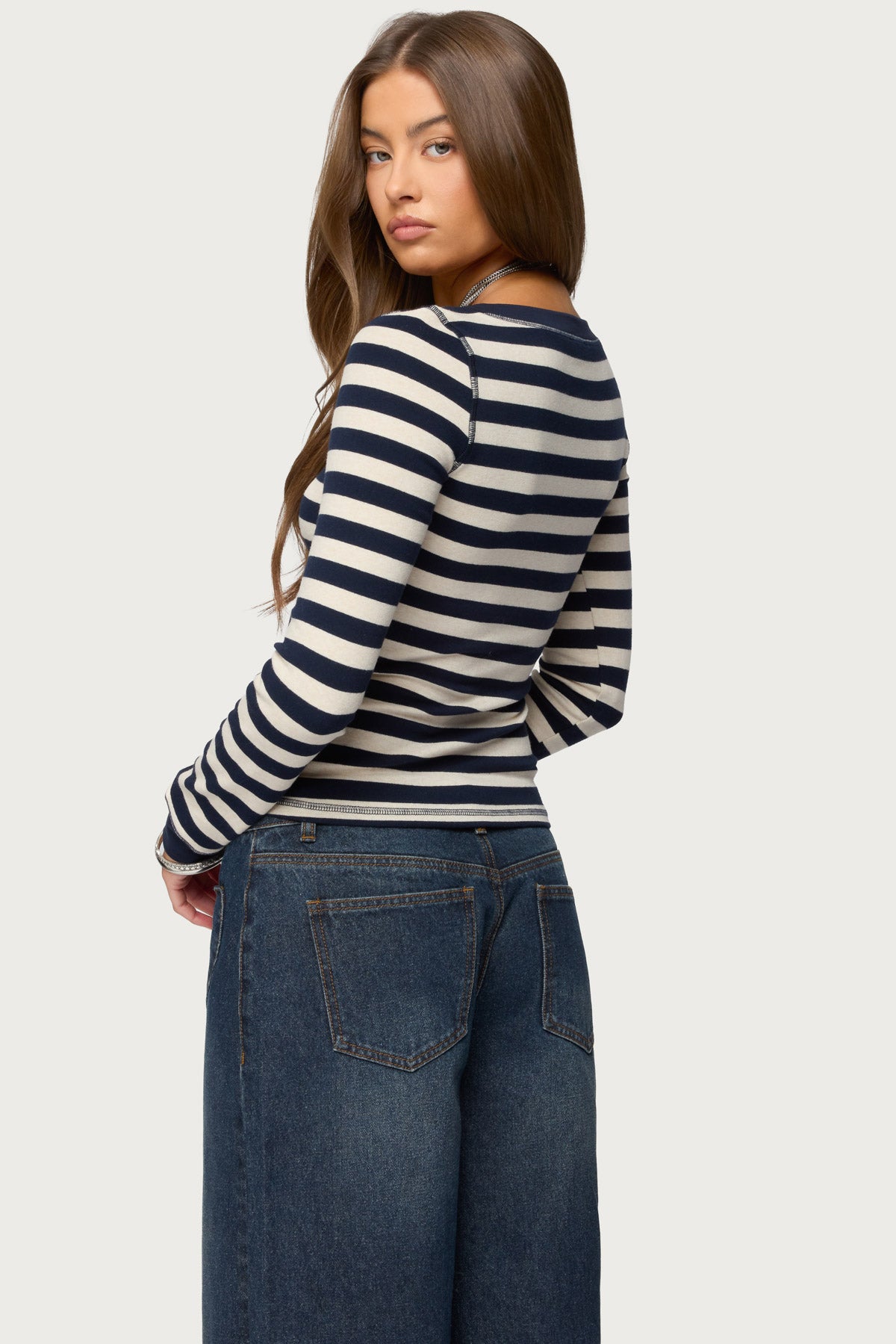 Rainey Striped Long Sleeve Top - Image 5