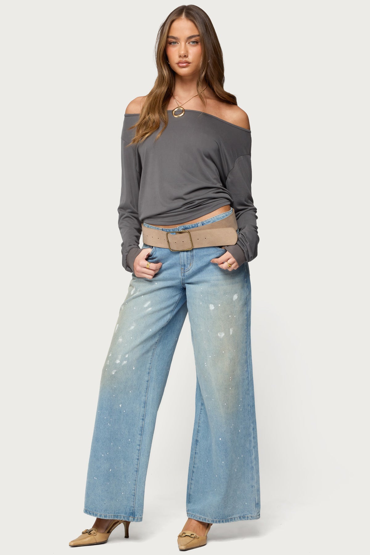 Nannie Off Shoulder Oversized Top - Image 5