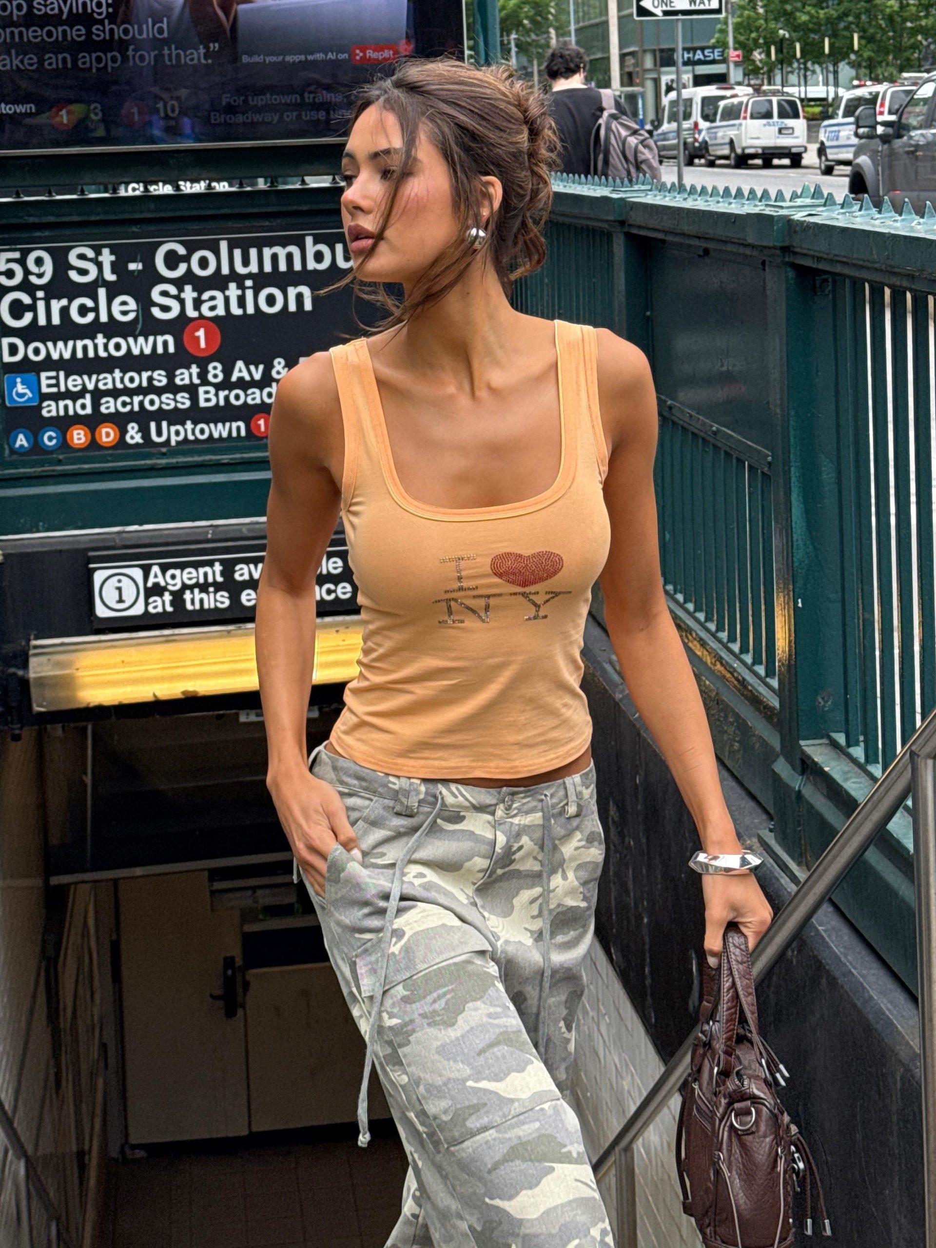 I Heart NY Rhinestone Tank Top