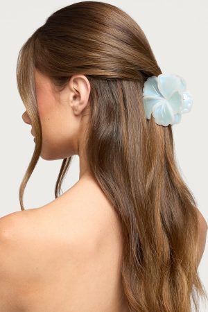 Iridescent Flower Claw Clip