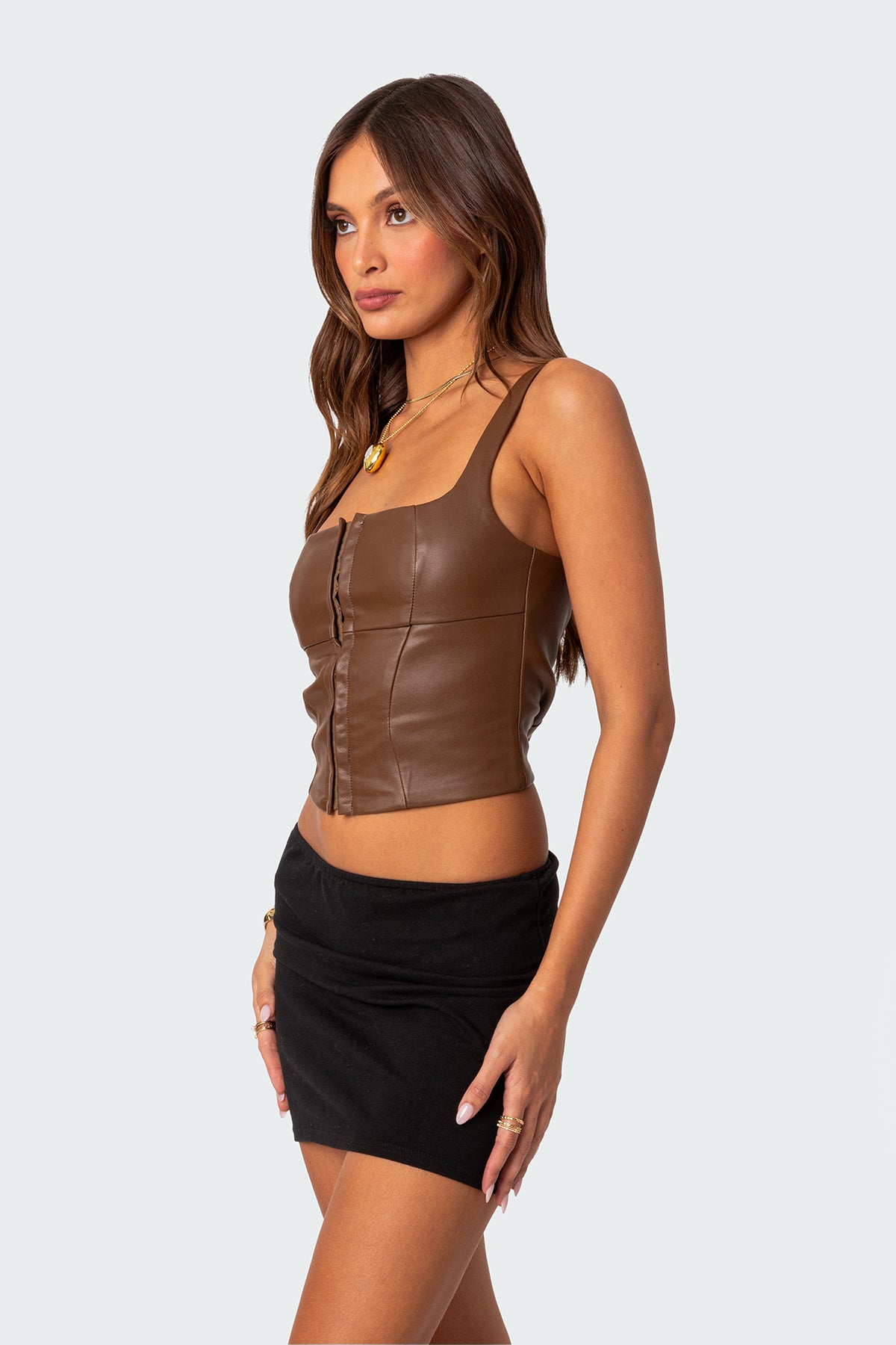 Simone Faux Leather Corset - Image 3