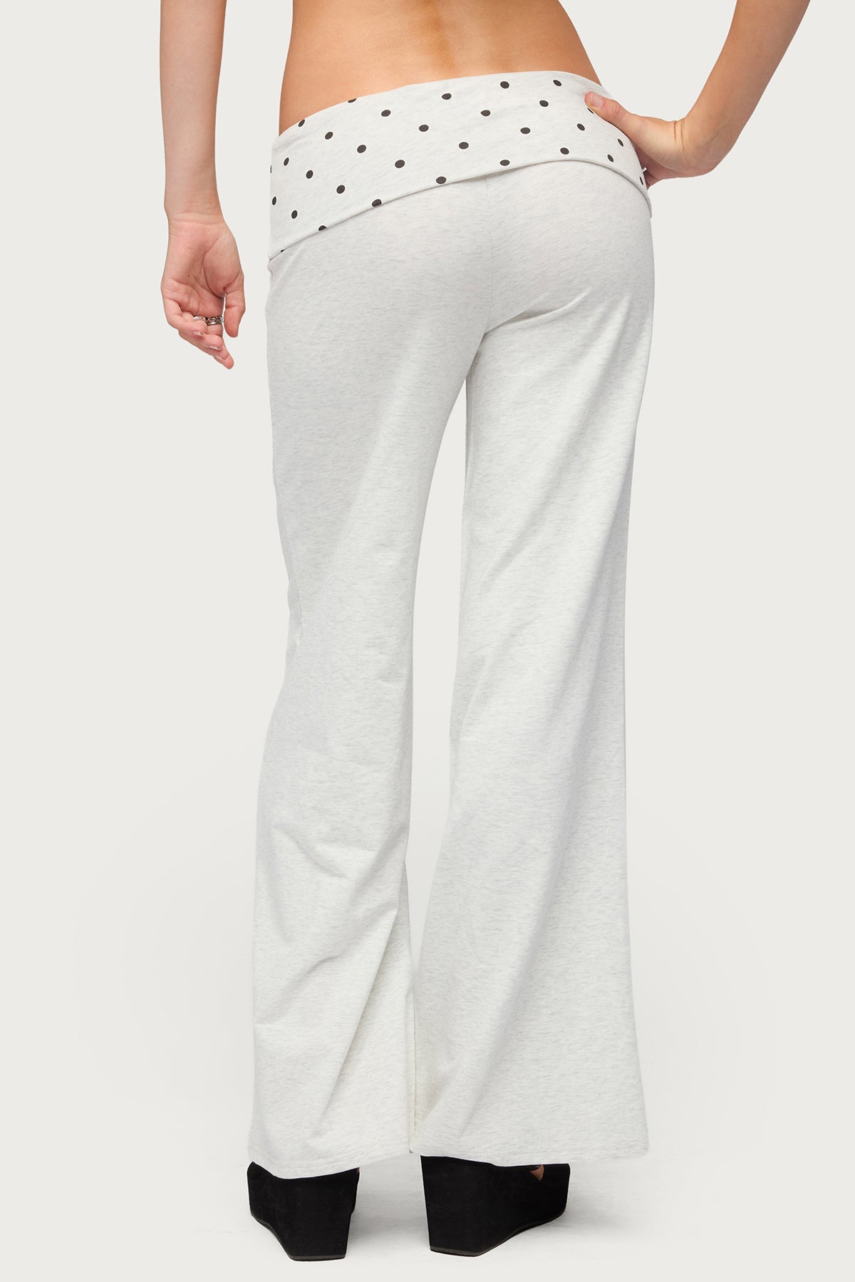 Petite Reeva Polka Dot Foldover Pants - Image 5
