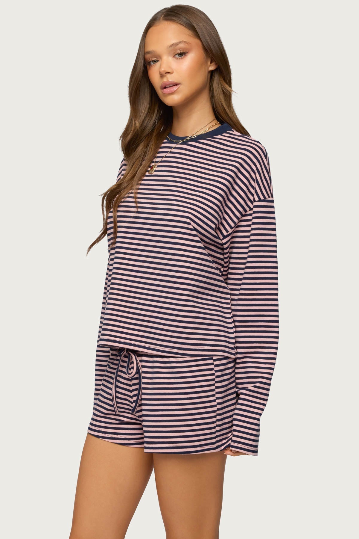 Jainee Striped Long Sleeve T Shirt - Image 3