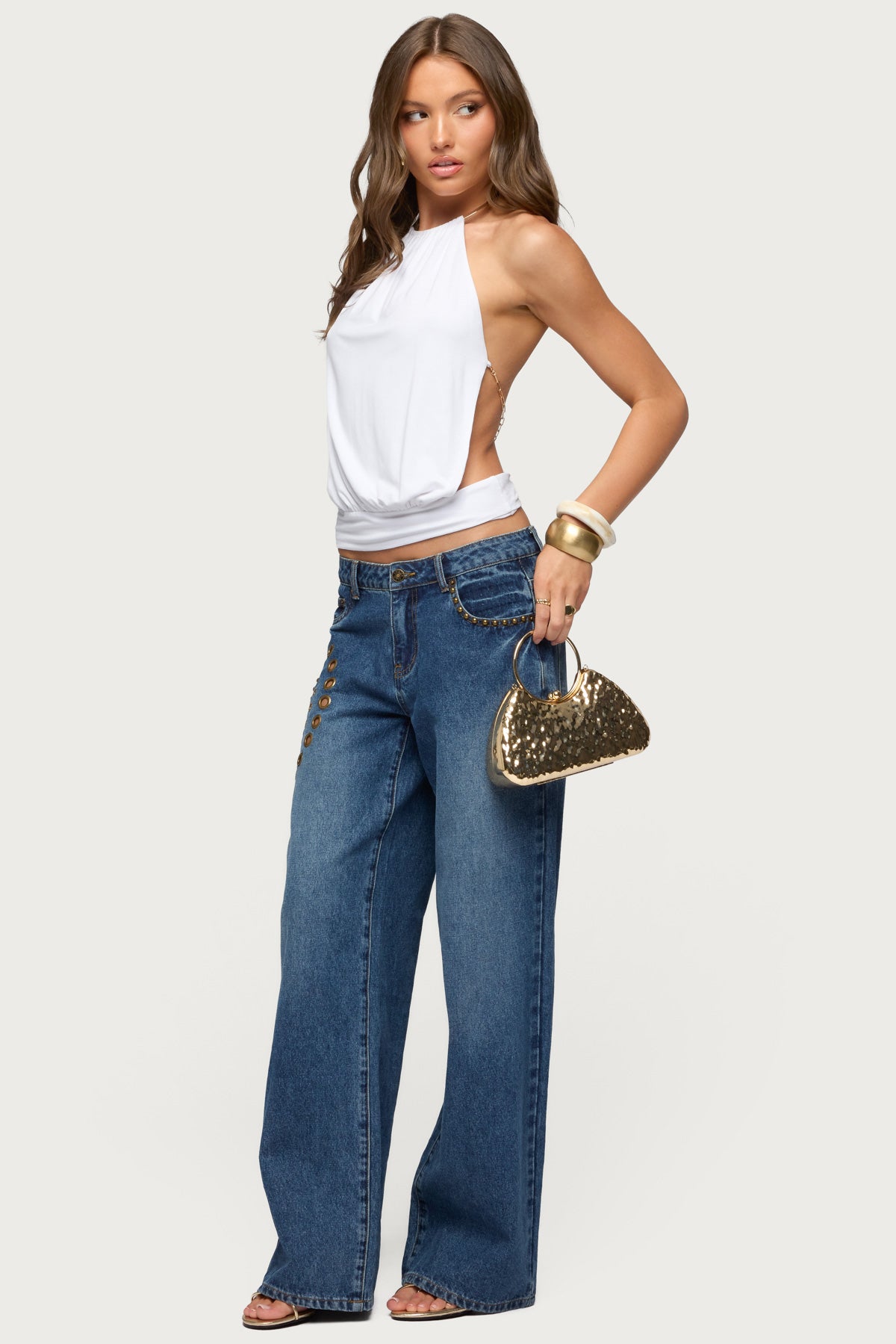 Damarey Chain Backless Halter Top - Image 4