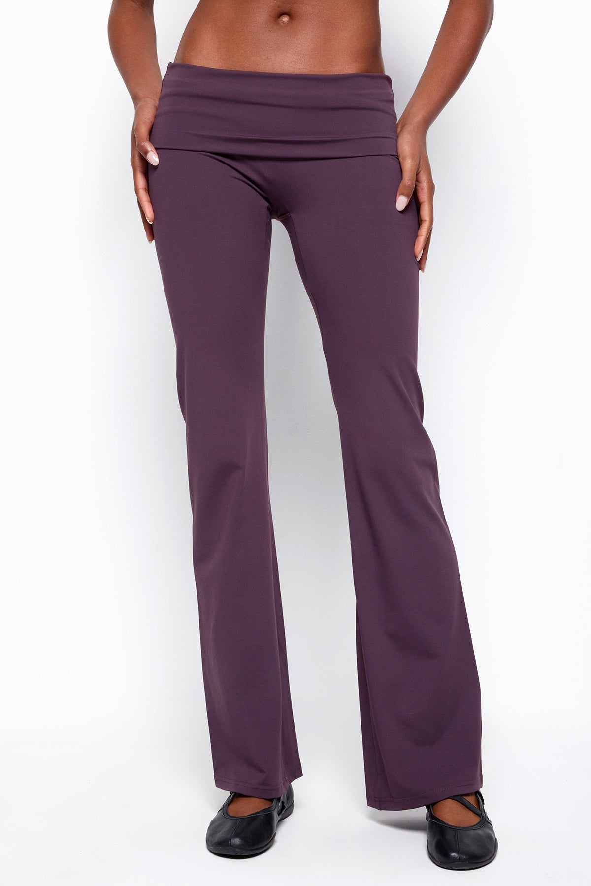 Oriane Foldover Flared Leggings - Image 2