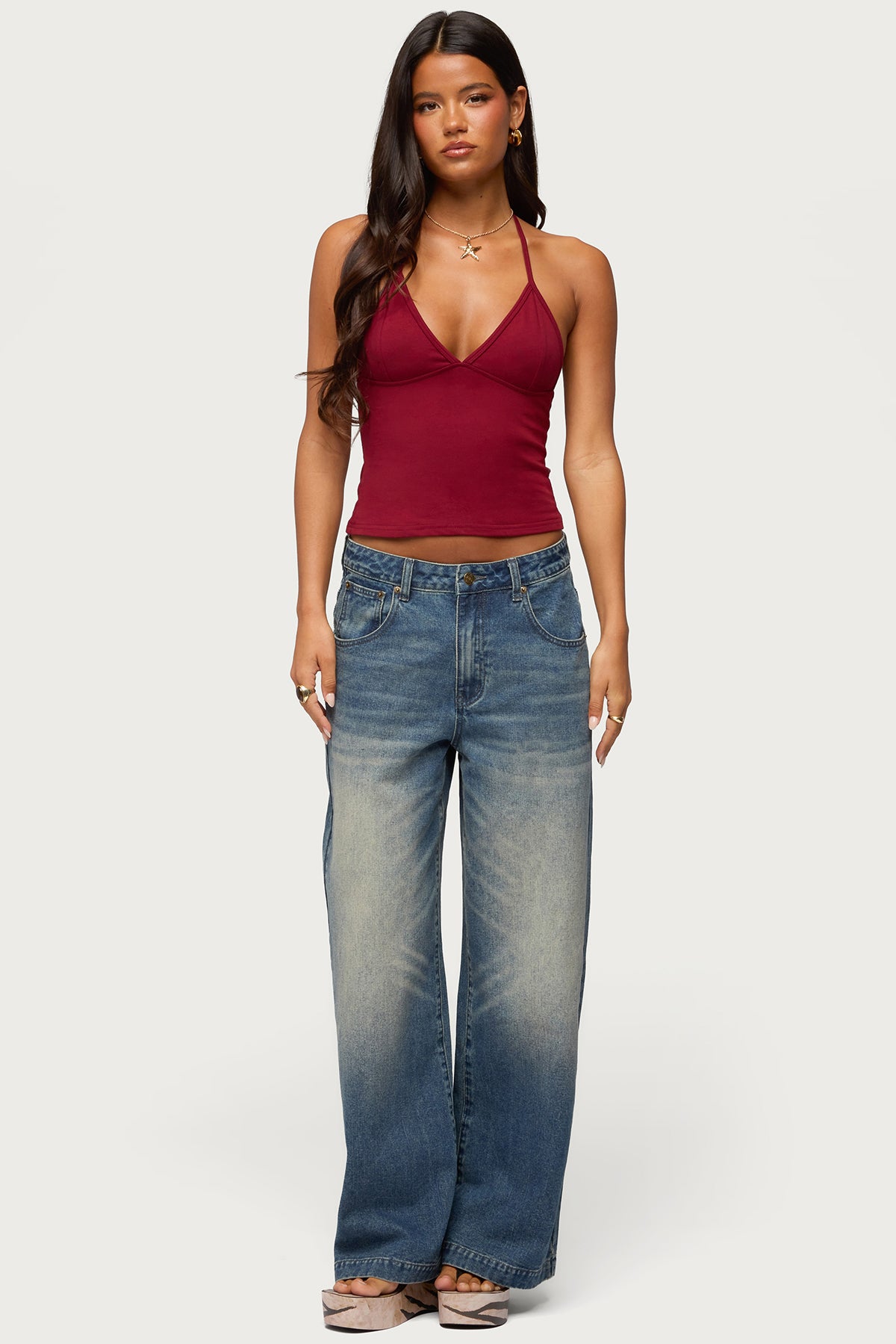 Noriah V Neck Halter Top - Image 5