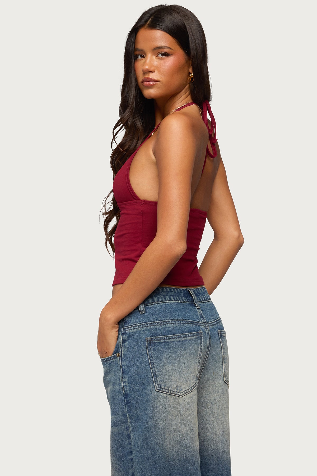 Noriah V Neck Halter Top - Image 4
