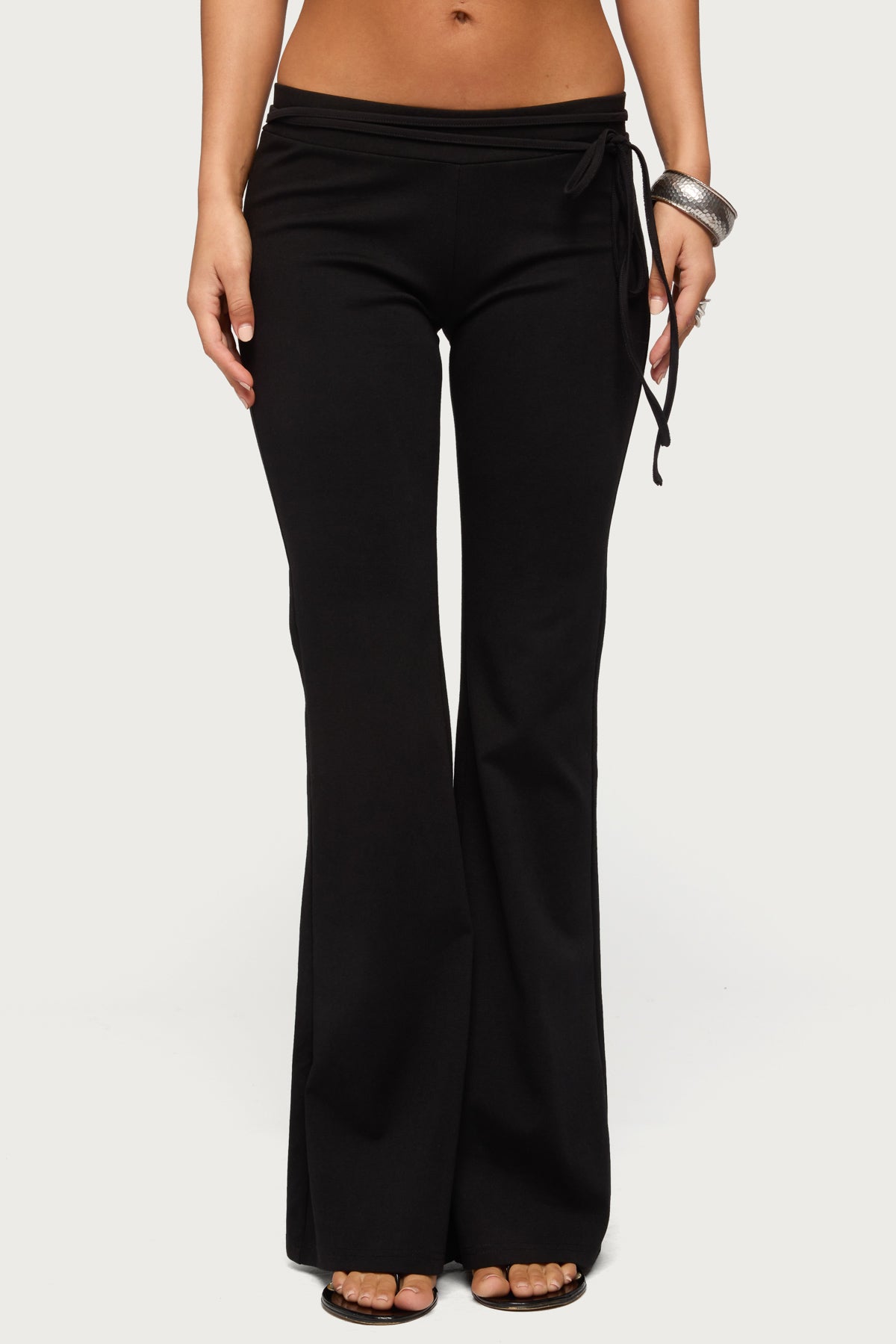 Junipar Waist Tie Flared Pants - Image 2