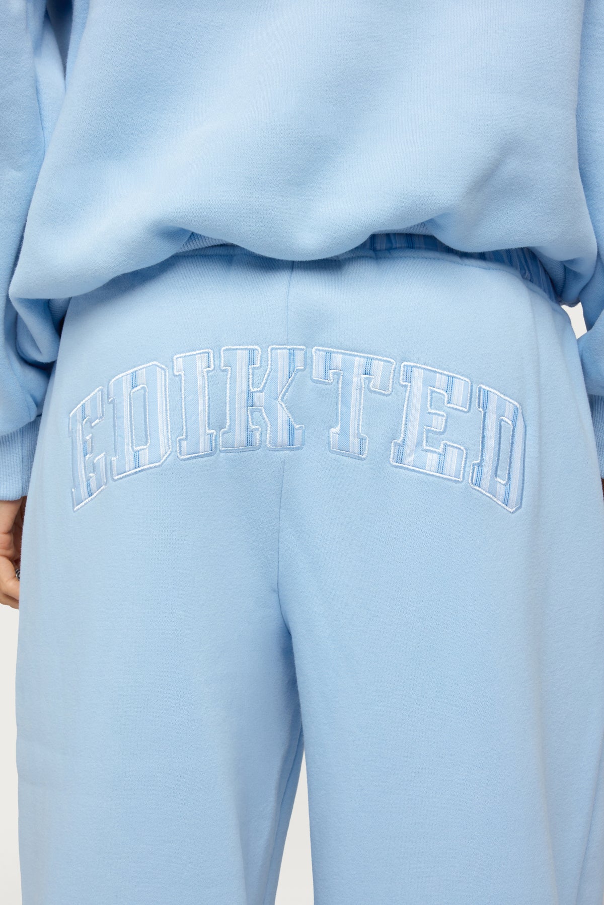 Edikted Core Stripey Wide Leg Sweatpants - Image 2