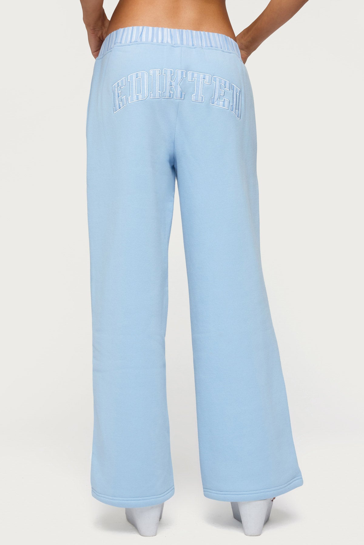 Edikted Core Stripey Wide Leg Sweatpants - Image 5