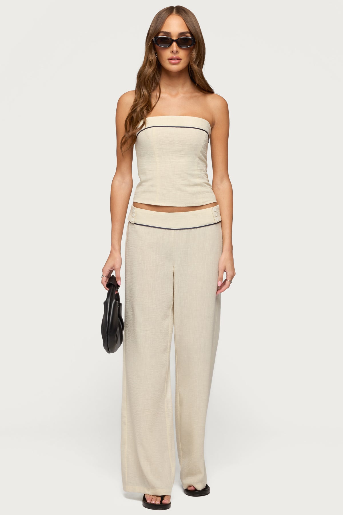Dorine Contrast Woven Pants - Image 5