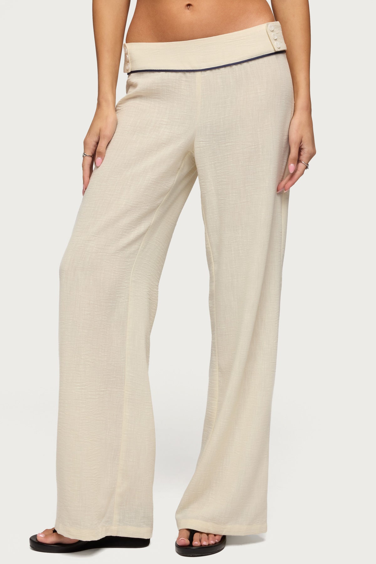 Dorine Contrast Woven Pants - Image 2