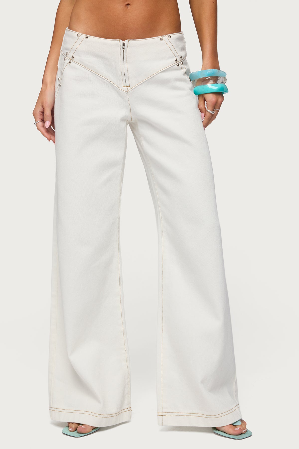 Kianni Low Rise Wide Leg Jeans - Image 2