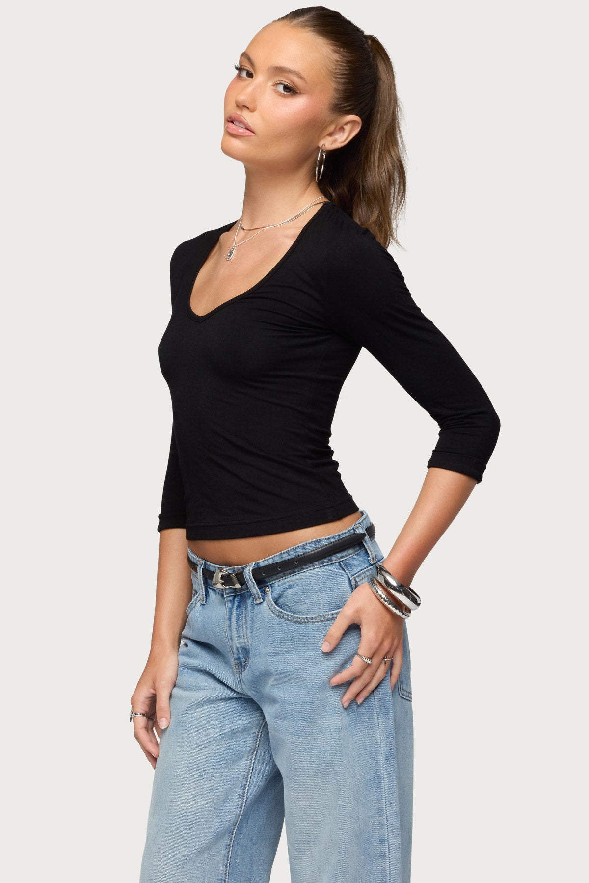 Jamila Three-Quarter Sleeve Top - Image 3