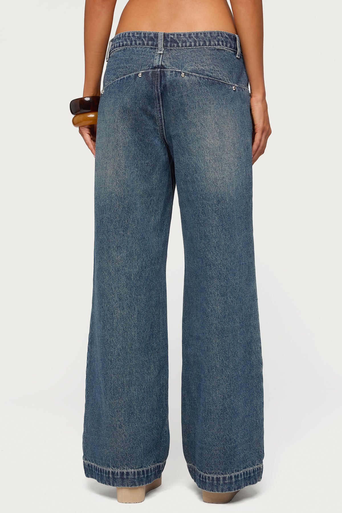 Wyn Studded Low Rise Baggy Jeans - Image 4