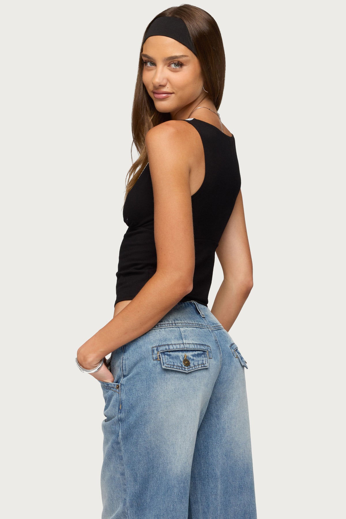 Winney Contrast Lacey Tank Top - Image 5